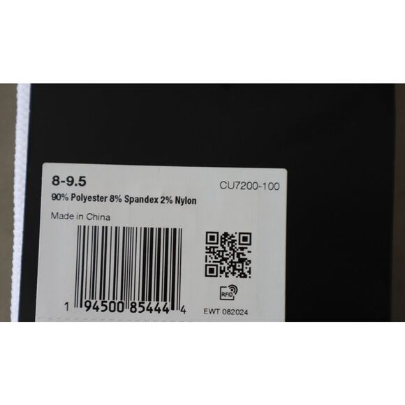 Nike Spark CU7200-100 WMN's 9.5-11 Men's 8-9.5 White DRI-FIT Running Crew Socks - Picture 4 of 8